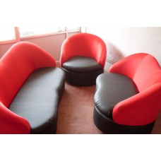 RED BLACK SOFA