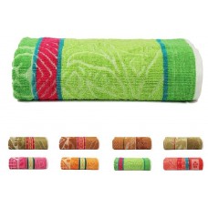 Casa Basics 400 GSM large Jacquard Bath Towel 70 x 150cm - Neon Green..