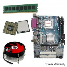 INTEL 945 CHIPSET MOTHERBOARD COMBO WITH DDR2 2GB RAM AND CPU COOLER FAN PLUS ONE FREE CORE2DUO 1.8GHZ CPU